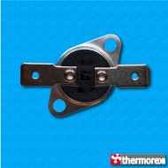 Thermostat TK24 at 28°C - Normally closed contacts - Horizontal terminals - With round clip
