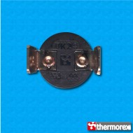 Thermostat TK24 at 75°C - Normally closed contacts - Vertical terminals - With M4 screw - Round base - High body