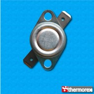 Thermostat TK24 100°C - Contacts normalement fermés - Corps en ceramique - Terminaux horizontaux - Avec bride mobile