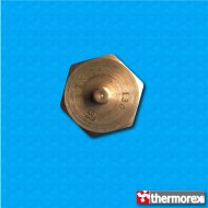 Termostato TK24 a 130°C - Contactos normalmente cerrados - Terminales vertical - Fijación con tornillo M4 - Cuerpo ceramico