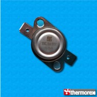 Thermostat TK24-HT at 340°C - Normally closed contacts - Horizontal terminals - With round clip - Ceramic body