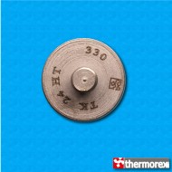 Termostato TK24 a 330°C - Contactos normalmente cerrados - Terminales vertical - Fijación con tornillo M5 - Cuerpo ceramico