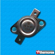 Thermostat TK24-HT at 250°C - Normally closed contacts - Horizontal terminals - With round clip - Ceramic body