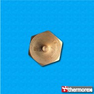 Termostato TK24 a 200°C - Contactos normalmente cerrados - Terminales vertical - Fijación con tornillo M4 - Cuerpo ceramico
