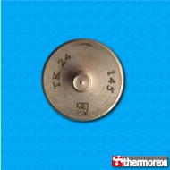 Thermostat TK24 at 145°C - Normally open contacts - Vertical terminals - With M4 screw - Round base - High body