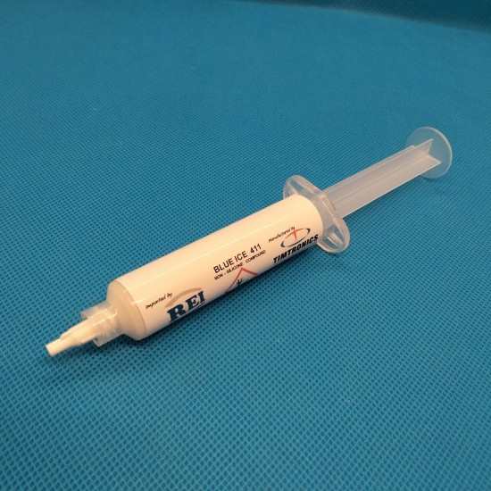 Blue Ice 411 Timtronics thermal grease - Working temperature -55°C/+200°C - 10cc syringe