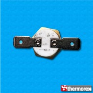 Thermostat TK24 at 160°C - Normally closed contacts - Horizontal terminals - With M4 screw - Ceramic body - Reset at 150°C