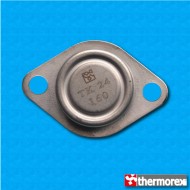 Thermostat TK24 at 160°C - Normally closed contacts - Vertical terminals - Fixed flange - High body