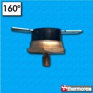 Thermostat TK24 160°C - Contacts normalement fermés - Terminaux horizontal - Fixation avec vis M4