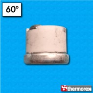 Termostato TK24 a 60°C - Contatti normalmente chiusi - Terminali a saldare - Corpo ceramico - Corpo alto