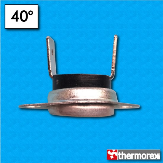 Termostato TK24 a 40°C - Contatti normalmente chiusi - Terminali verticali - Con flangia mobile