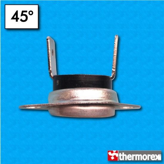 Thermostat TK24 at 45°C - Normally closed contacts - Vertical terminals - With round clip