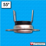 Thermostat TK24 55°C - Contacts normalement fermés - Terminaux vertical - Avec bride mobile