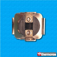 Termostato TK24 a 100°C - Contactos normalmente cerrados - Terminales vertical - Fijación con clip de tubo