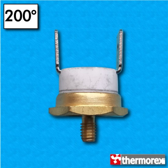 Thermostat TK24 at 200°C - Normally closed contacts - Vertical terminals - With M4 screw - Ceramic body