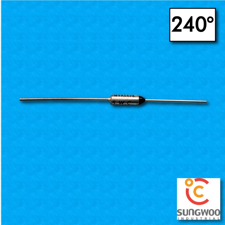 Thermalfuse SUNG WOO type SW3 - Temperature 240°C - Wires 35x26 mm - Nominal current 20A