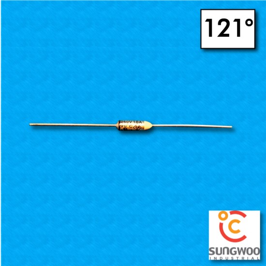 Termofusibile SUNG WOO tipo SW1 - Temperatura 121°C - Reofori 35x35mm - Portata 10/15A