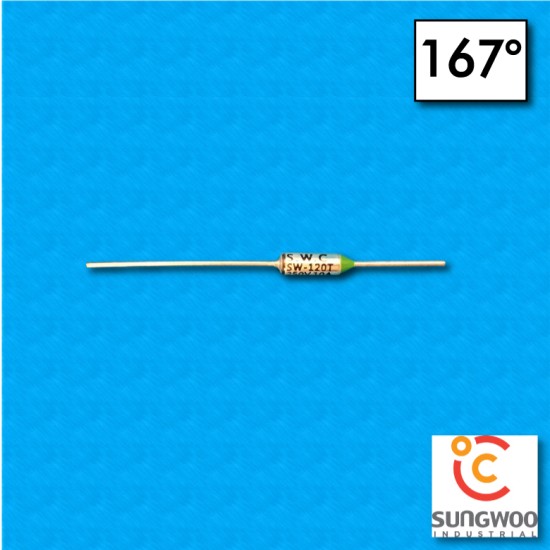 Termofusibile SUNG WOO tipo SW1 - Temperatura 167°C - Reofori 35x18mm - Portata 10/15A