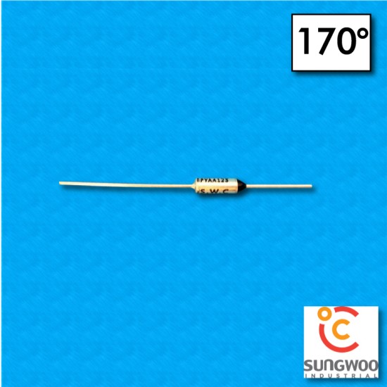 Termofusibile SUNG WOO tipo SW1 - Temperatura 170°C - Cabos 35x22 mm - Corriente nominal 10/15A