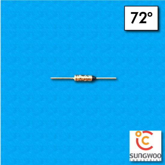 Termofusibile SUNG WOO tipo SW1 - Temperatura 72°C - Reofori 14x16 mm - Portata 10/15A