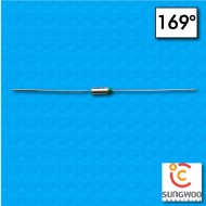 Thermalfuse SUNG WOO type SW5 - Temperature 169°C - Wires 35x42mm - Rated current 1A