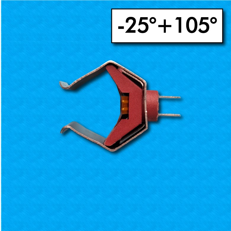 Sonda NTC para calderas tipo JTC001 - Range -25°/+105°C - Fijación en tubo de 14 mm - Termistor NTC 10K