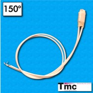 Thermal protector C1B - Temperature 150°C - White Radox cables 300/300 mm - Rated current 2,5A