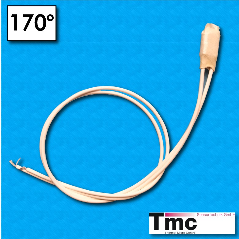 Protector termico C1B - Temperatura 170°C - Cables FEP 300/300 mm - Corriente nominal 2,5A