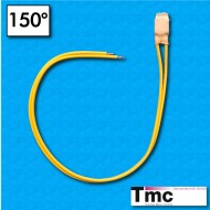 Thermal protector C1B - Temperature 150°C - Yellow Radox cables 300/300 mm - Rated current 2,5A
