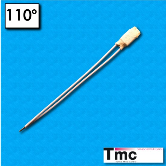 Thermal protector C8B - Temperature 110°C - FEP cables 100/100 mm - Rated current 6,3A