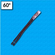 Thermal protector CS2A - Temperature 60°C - Cables 70/70 mm - Rated current 8A
