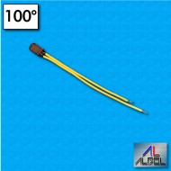 Thermal protector AM01 - Temperature 100°C - Cables 100/85 mm - Rated current 2,5A
