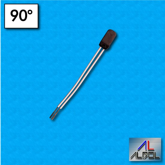 Thermal protector AM01 - Temperature 90°C - Cables 60/60 mm - Rated current 2,5A
