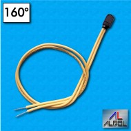 Protecteur thermique AM01 - Temperature 160°C - Cables 300/300 mm - Courant nominal 2,5A