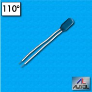 Thermal protector AM03 - Temperature 110°C - Cables 70/70 mm - Rated current 2,5A