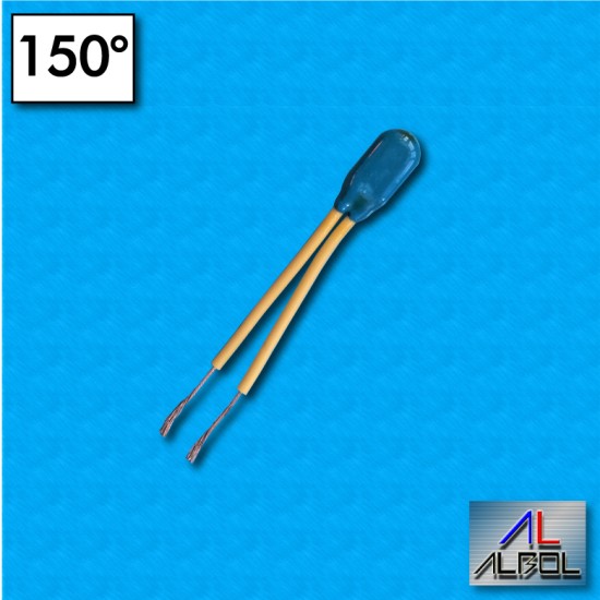 Protector termico AM03 - Temperatura 150°C - Cables 50/50 mm - Corriente nominal 2,5A