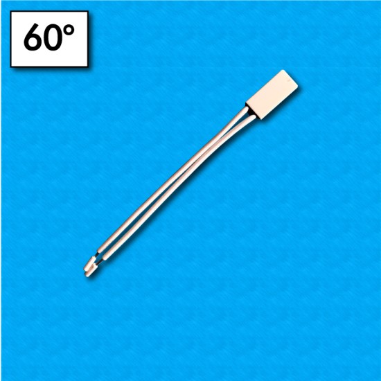 Thermal protector BW-B2D - Temperature 60°C - Cables 70/70 mm - Rated current 5A