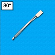 Thermal protector BW-B2D - Temperature 80°C - Cables 70/70 mm - Rated current 5A