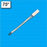 Thermal protector ST22 - Temperature 75°C - Cables 70/70 mm - Rated current 7A