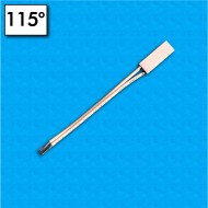 Protettore termico ST22 - Temperatura 115°C - Cavetti 70/70 mm - Portata 7A