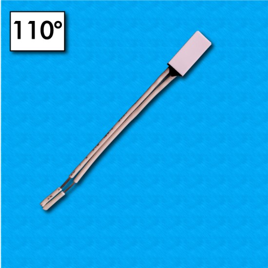 Protettore termico KW-3B - Temperatura 110°C - Cavetti 70/70 mm - Portata 5A - Normativa antiscintilla (EN 60079-15)