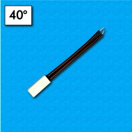 Thermal protector KSD - Temperature 40°C - Cables 70/70 mm - Rated current 5A