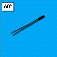 Thermal protector BRMS - Temperature 60°C - Cables 70/70 mm - Rated current 2A