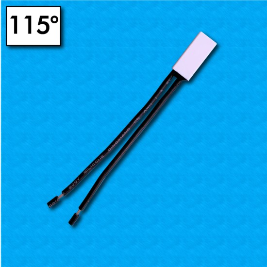 Thermal protector H20 - Temperature 115°C - Cables 100/100 mm - Rated current 10A