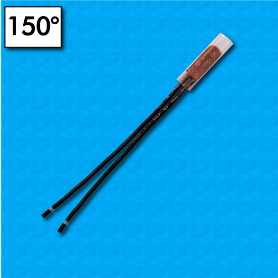 Thermal protector H21 - Temperature 150°C - Cables 100/100 mm - Rated current 10A