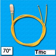 Thermal protector C1B - Temperature 70°C - Radox cables 3100/3100 mm - Rated current 2,5A
