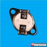 Thermostat TK24 160°C - Contacts normalement fermés - Terminaux vertical - Avec bride mobile - Corps en ceramique