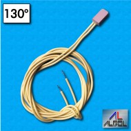 Thermal protector AM17 - Temperature 130°C - Normally open - Cables 1000/1000 mm - Rated current 2,5A
