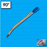 Protector termico AM13 - Temperatura 90°C - Normalmente abierto - Cables 100/100 mm - Corriente nominal 2,5A