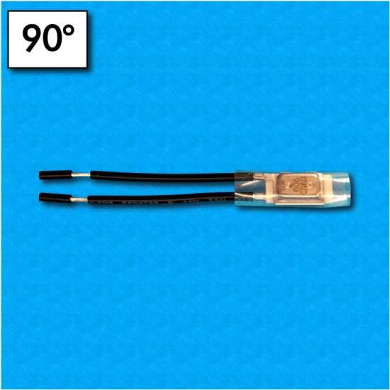 Protector termico 17AMD - Temperatura 90°C - Rearme electrico - Cables 65/65 - Corriente nominal 8A